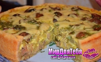 Пирог с курицей и картошкой!