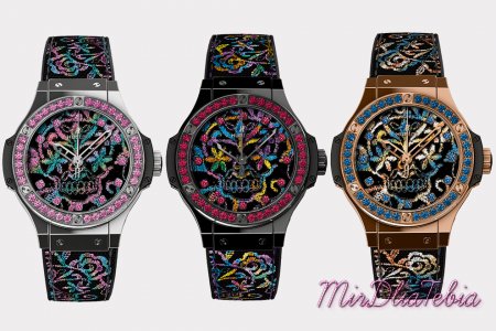 Часы Hublot украсили вышивкой в стиле калавера